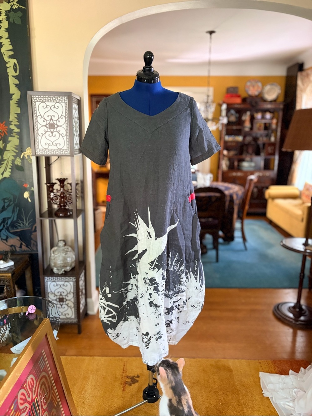 Hugo Fleur Cape Town Pure Linen Art Dress | South African Designer